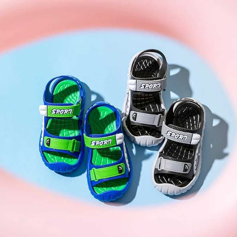 Breathable Sport Boys Sandals Summer Cartoon Beach Boy Shoes with Soft Sole Non-Slip Design Comfortable Casual Kids SandalsT260515