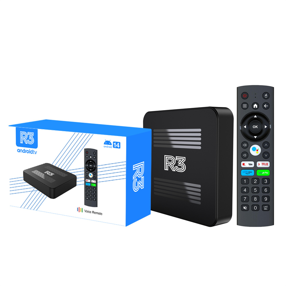 Hot Sell R3 Smart TV Box Quad Core Android 14 4K Ultra HD Dual Band WiFi RK3518 2GB 16GB Streaming Media Player