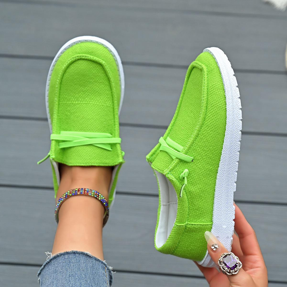 Plus Size Casual Shoes for Women 2025 Spring and Autumn New Flat Slip-On Low-Top Loafers Womens Shoes240909