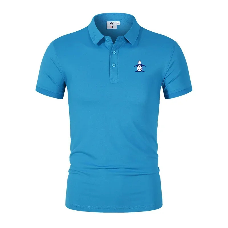 Mens Golf T-shirt Summer Short sleeved Polo Neck T-shirt Golf Polo Shirt Mens Fashion Casual Tops 260514 - view 6