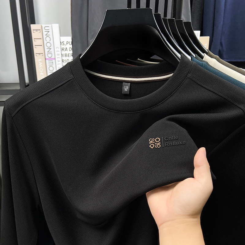 Designer Luxury Brand Loose Plus Men's Essential Top Long Sleeved Spring And Autumn Slim Fit Men's Round Neck Simple Style Street Fashion Mu