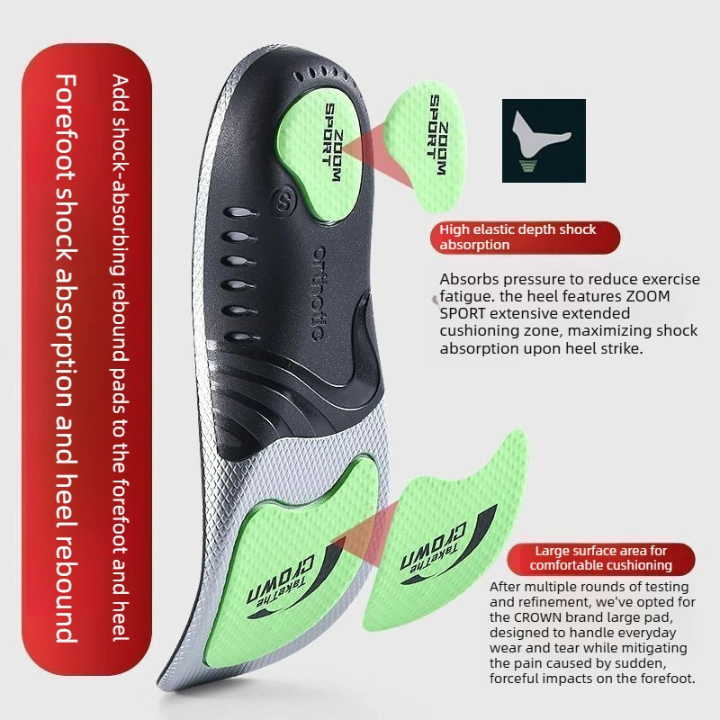Arch Support Unisex Sports Shock-Absorbing Insoles to Relieve Foot Pain and Fatigue Graphene Antibacterial and Odor-Resistant 260515