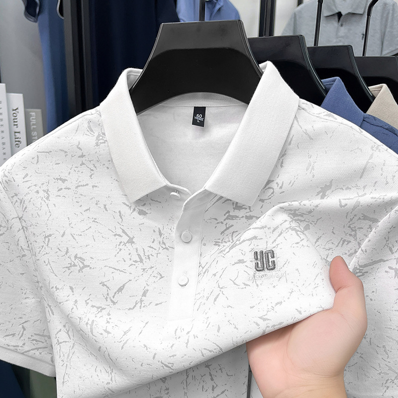 Summer Hoodie Cotton Short-sleeve Polo Designer T-shirt Shirt For Men Fashionable And Trendy Loose Casual Half-sleeve Top With A Collar Lightweight Men's T-shirt
