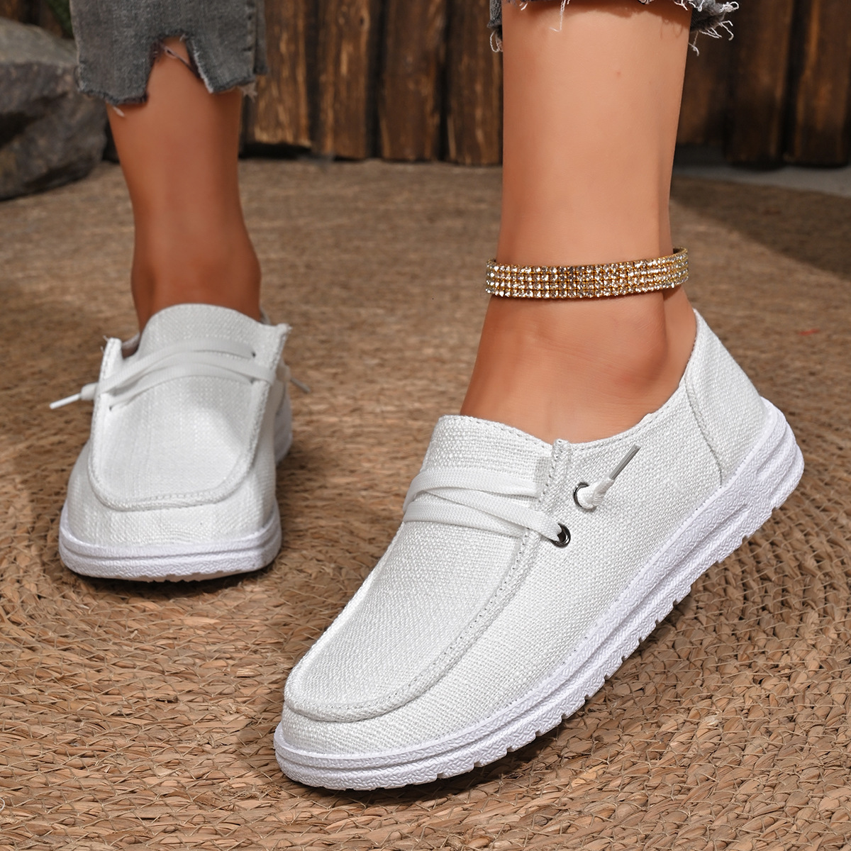 Plus Size Casual Shoes for Women 2025 Spring and Autumn New Flat Slip-On Low-Top Loafers Womens Shoes240909