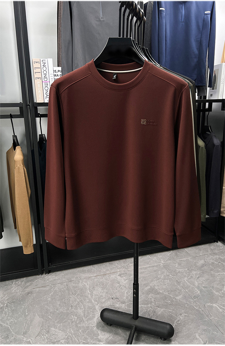 Designer Luxury Brand Loose Plus Men's Essential Top Long Sleeved Spring And Autumn Slim Fit Men's Round Neck Simple Style Street Fashion Mu