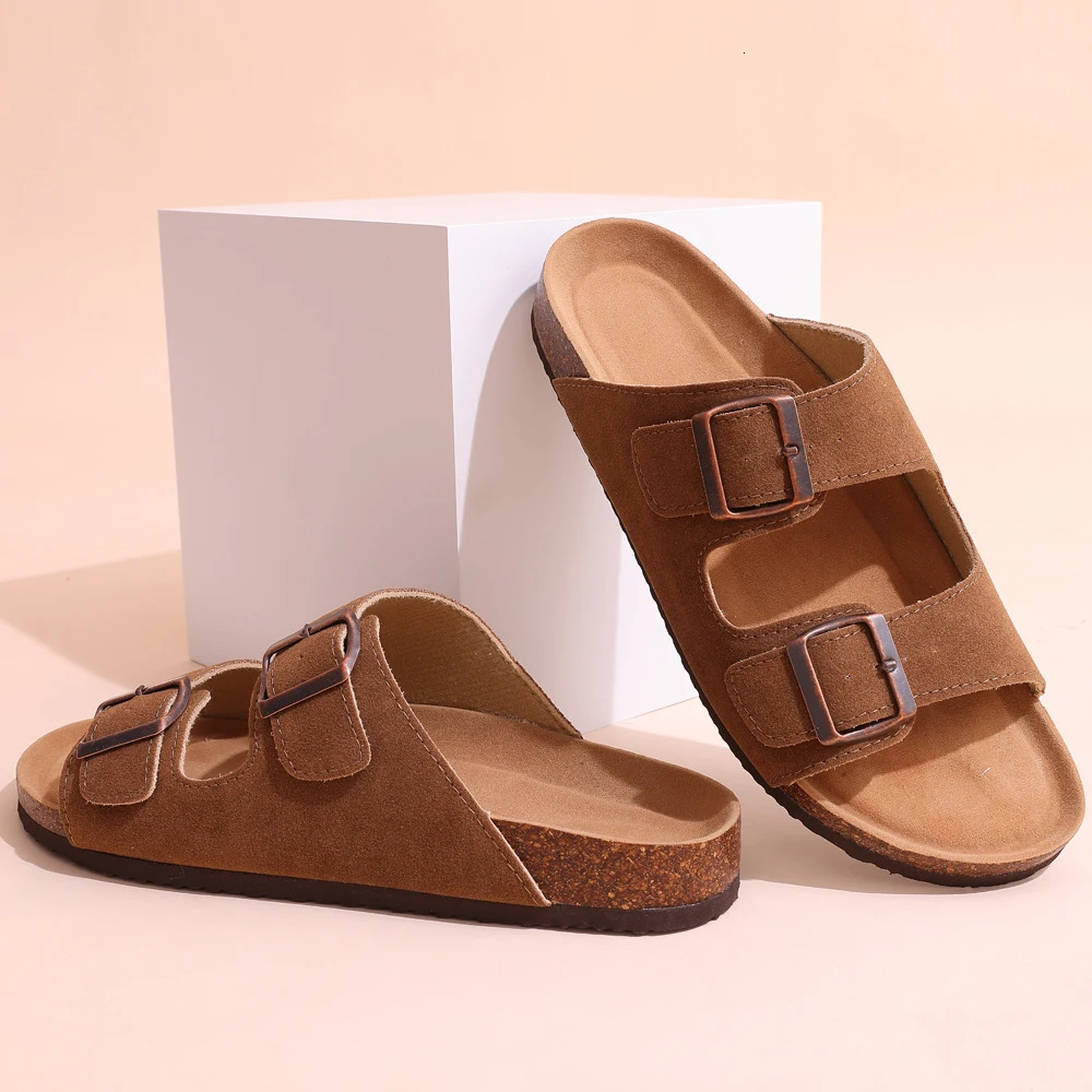 Comwarm Classic Cork Sandals For Women Men Fashion Soft Thick Sole Slippers Summer Beach Home Open Toe Flat 260514 - view 7