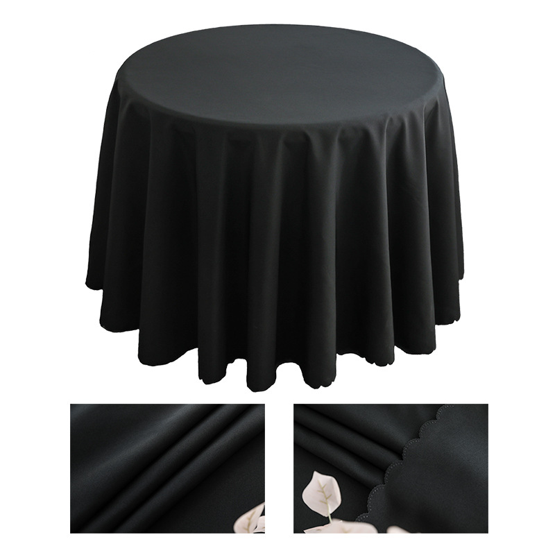 YL-38642 Custom Solid Color Tablecloth, Suitable for Hotel Conferences, Weddings, Banquets, and Home Use, Round Tablecloth, Polyester Tablecloth