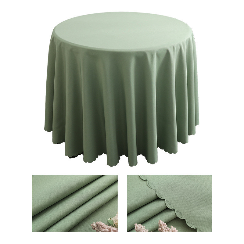 YL-38646 Custom solid color tablecloth, suitable for hotel conferences, weddings, banquets, and home use, round tablecloth, polyester tablecloth.