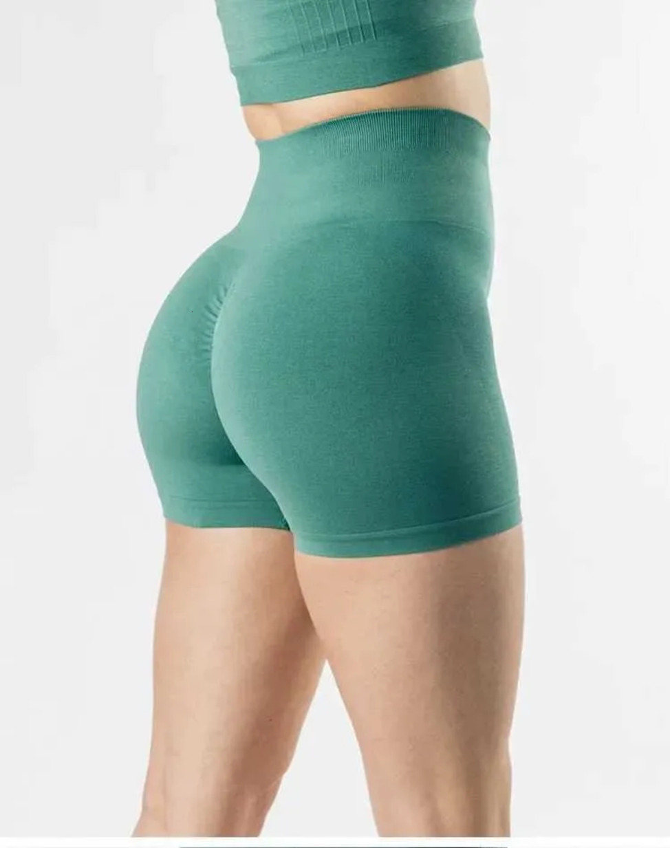 2026 Gym Clothe Set Alphalete High Waist Amplify Seamless Women Scrunch Butt Yoga Push Up Gym Shorts workout Short Sport Bra