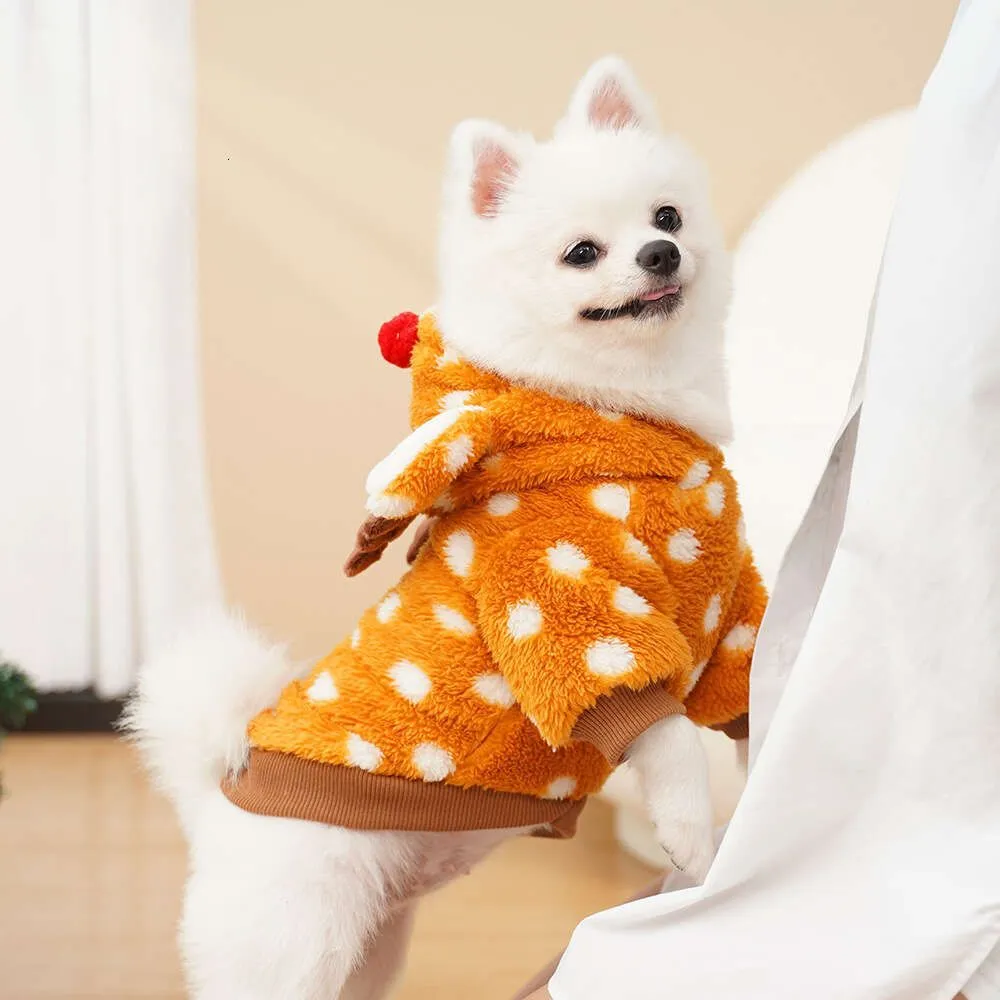 Chic Festive Outfit for Your Pooch: Soft & Warm Christmas Cat & Dog Garments HF41