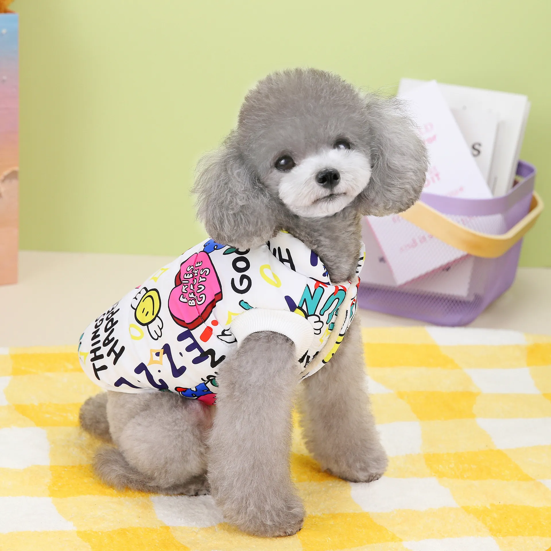 Stylish Animal Wardrobe Addition: Breathable Furry Friend Jacket Suitable For All Seasons HF31
