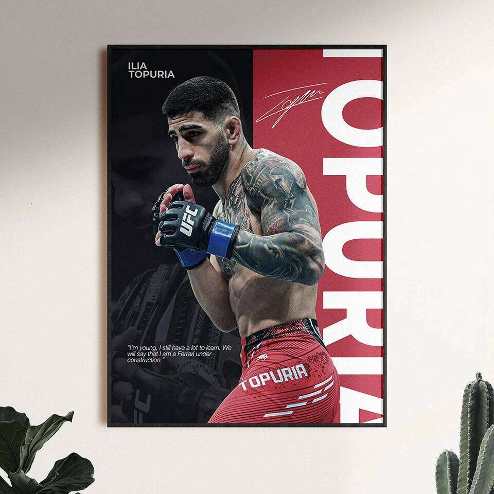 Famous Boxing Legends Fighting Poster UFC Inspirational ILIA TOPURIA Canvas Print Painting Wall Decor Gym Home Mural Cuadros W260515 - view 5