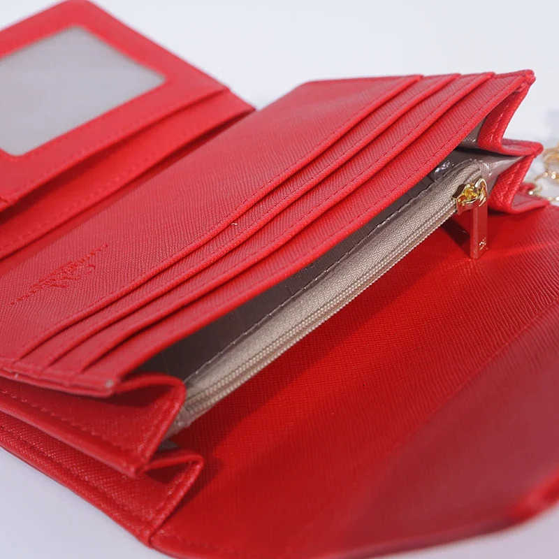 CH Fashion Autumn/Winter Small Wallet 2025 New Solid Color Letter Embossed Male and Female Multi Card Slot Wallet H260515