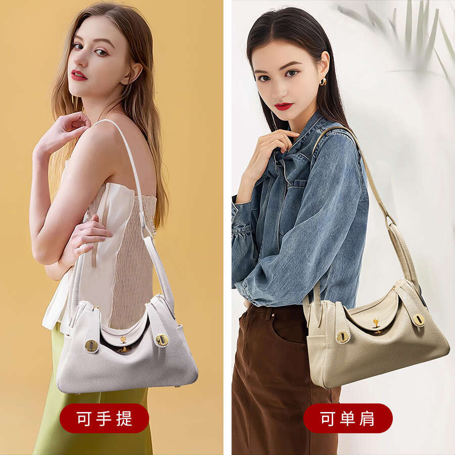 Premium TOGO Top Grain Cowhide Lindy Bag Handcrafted Waxed Thread Genuine Leather High End Women Shoulder Hand Held Doctor Commuter Bag SENYY