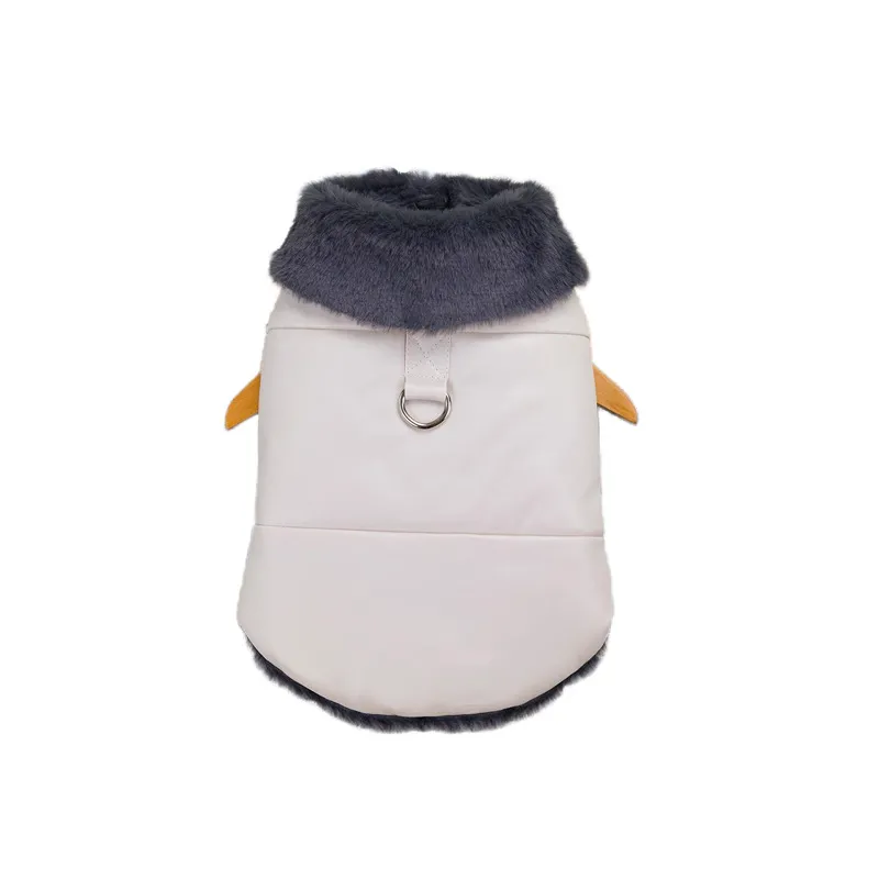 Furry Friend's Essential Cold Weather Gear: Warm & Secure Fit Plush Cotton Pet Jacket HF30