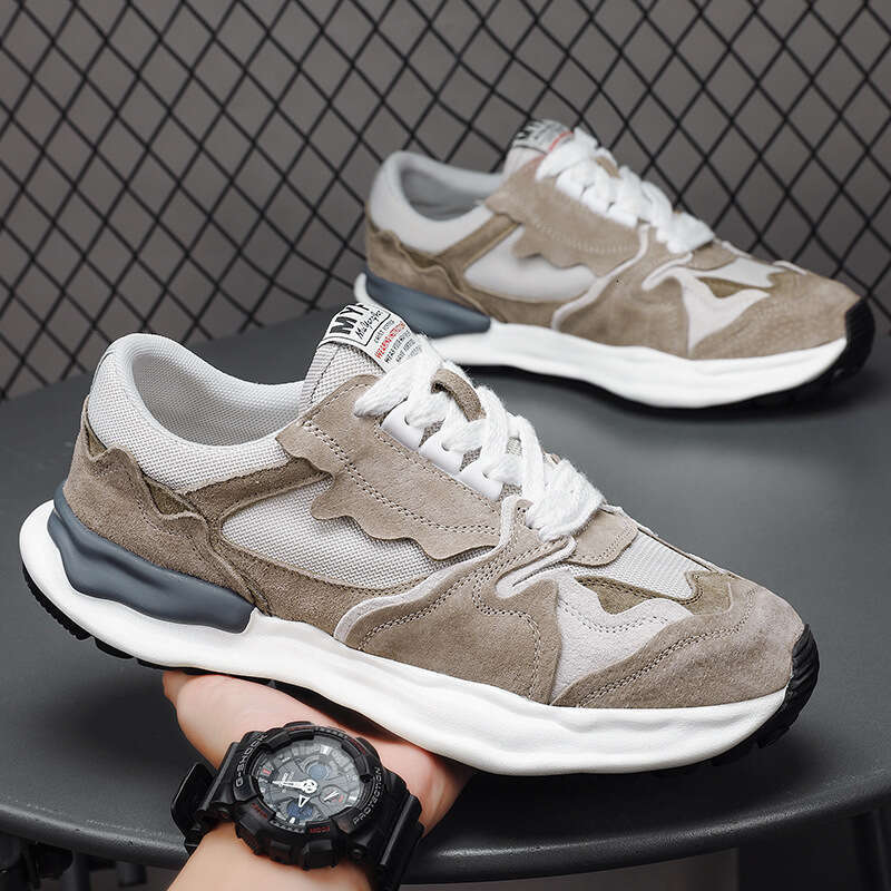 Men's Spring Summer Breathable New Thick-Soled Mesh Sports for Middle School Students Running Agam Old Dad Dissolving Trend Shoes 9303 - view 3