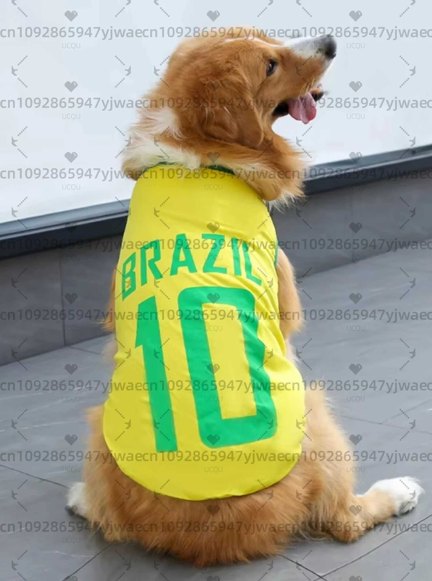 BRASIL NO10 Pet Dog VEST Soft Breathable Football Jersey Costume for Dogs Sports Team Fan Style Cfortable Cute Sportswear J260515