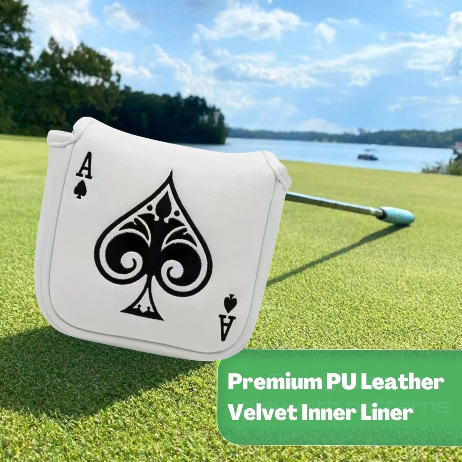 Golf Poker Ace White Mallet Putter Cover Funny Great Christmas Accessories for Men Golfers Dad 260514