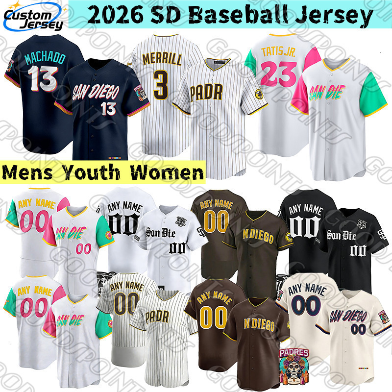 San DiegoS Padres Jersey Fernando Tatis Jr Jackson Merrill Xander Bogaerts Manny Machado Mason Miller Yu Darvish Dave Winfield padre city connect Base