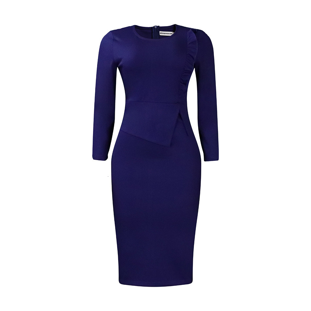 D356 Spring New Style Temperament Slim Fit Pencil Dress Fashion Wrap Hip Large Dress