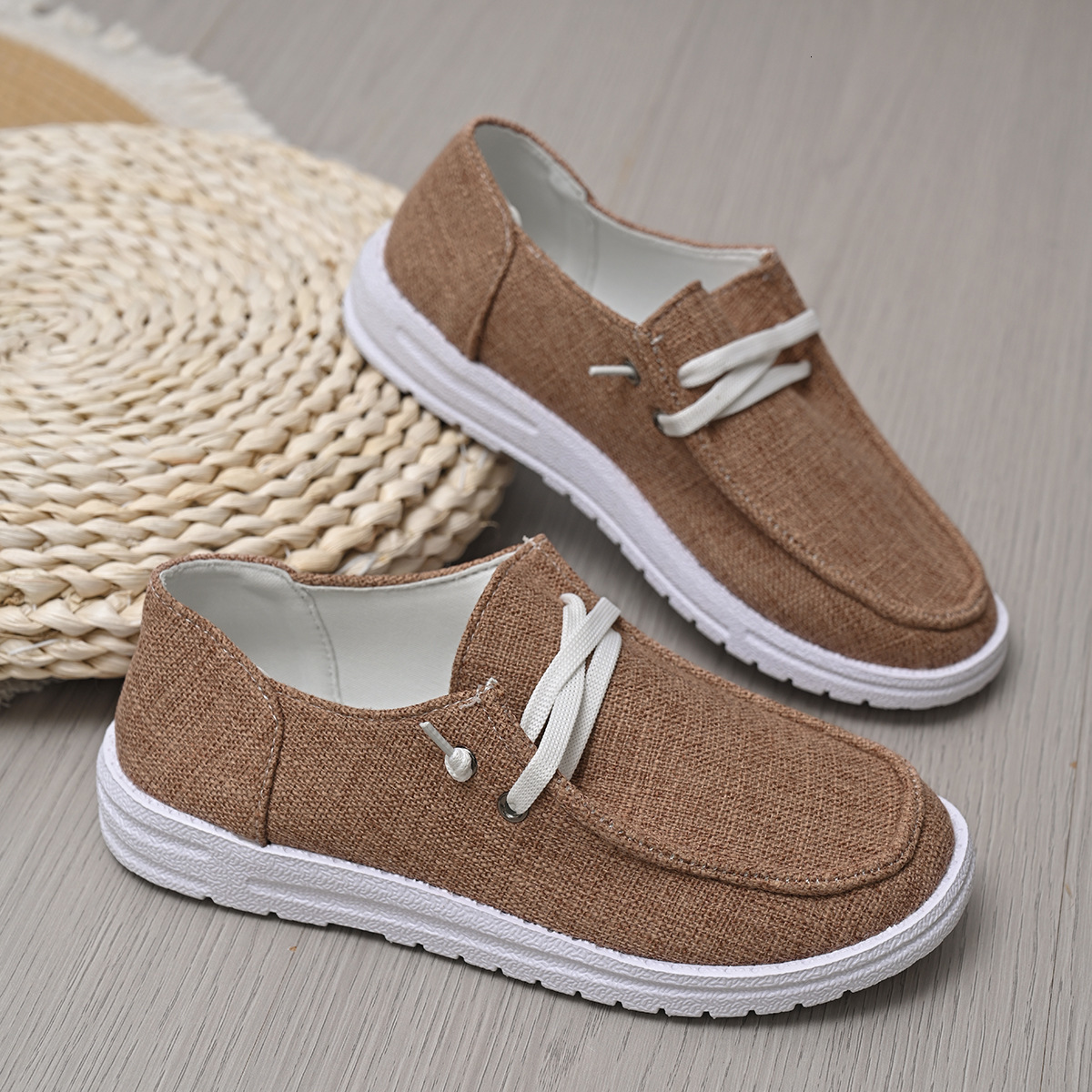 Plus Size Casual Shoes for Women 2025 Spring and Autumn New Flat Slip-On Low-Top Loafers Womens Shoes240909