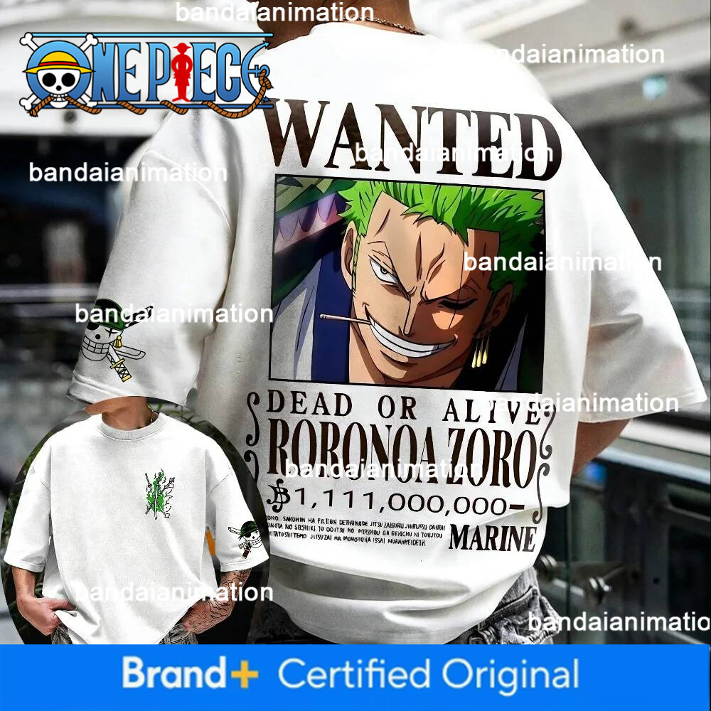 Unisex Cotton T-Shirt ONE PIECE Roronoa Zoro 2026 Summer New Product Harajuku Anime Printed Loose Parent Child Short Sleeve - view 3