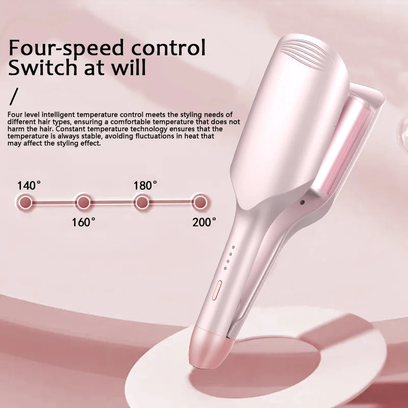 scald curling iron 32mm126-inch water ripple effect for large wave curls - easy styling hair stick with 4 temperat 260515BJ - view 3