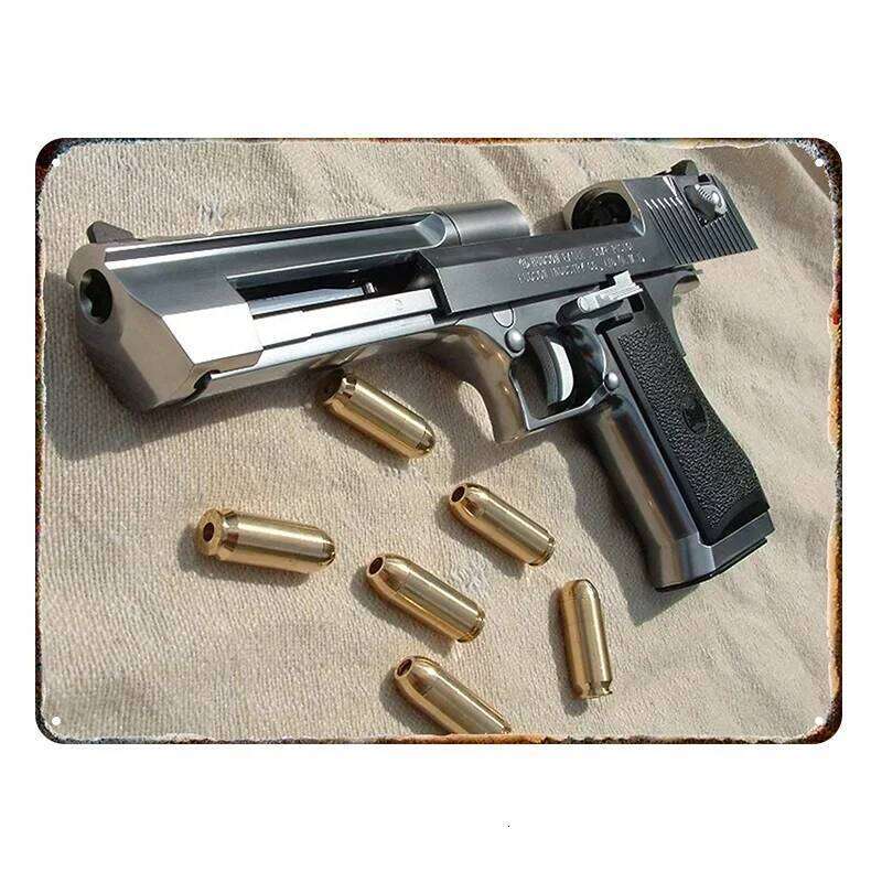 HD metal decorative plaque, pistol painted in metal, Beretta M9 Airsoft Pistol the pattern is decorated with meta J260515