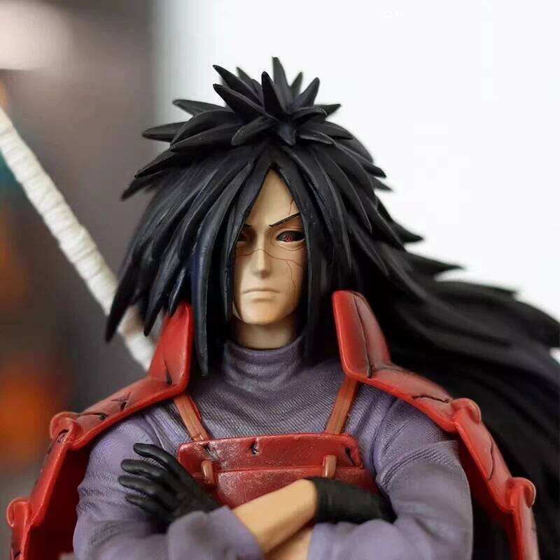 25cm/42cm Anime Naruto GK Uchiha Madara CW Gatekeeper Ver Light Up Figure PVC Statue Collect Model Toy Desktop Ornament Boy Gift 26Y0515