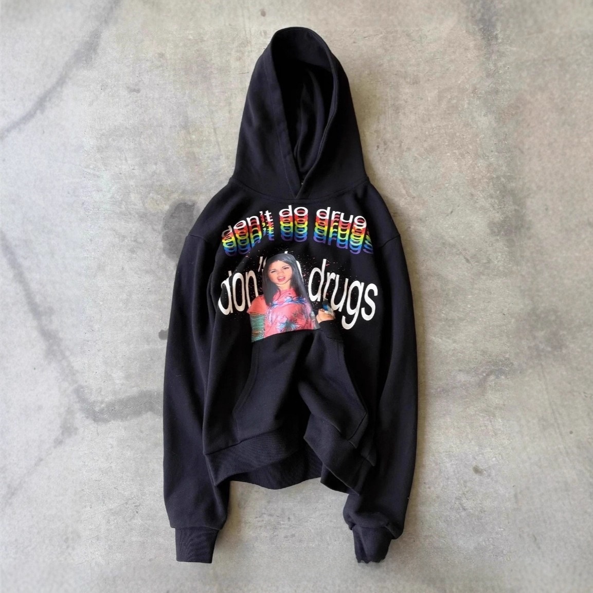 Designer American Style Hot Retro Harajuku Dark Hip Hop High Street Cartoon Print Zipper Hoodie Loose Sweatshirt