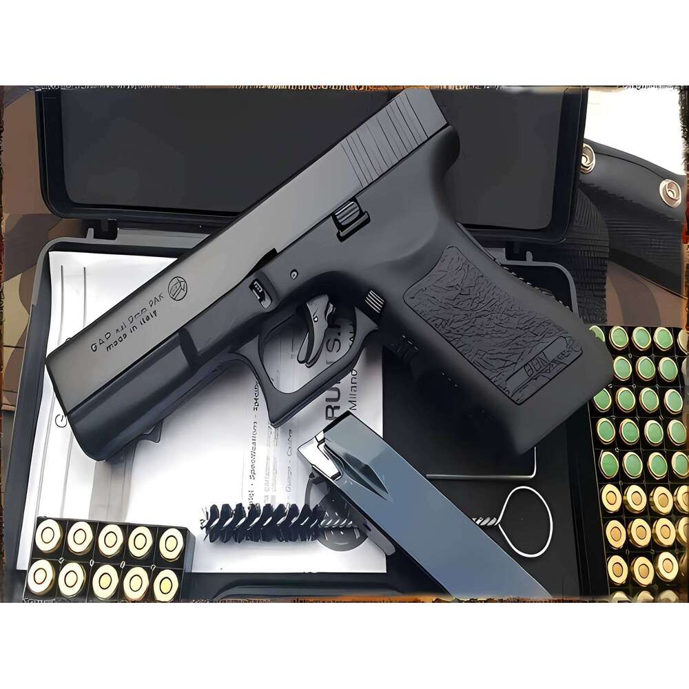 HD metal decorative plaque, pistol painted in metal, Beretta M9 Airsoft Pistol the pattern is decorated with meta J260515
