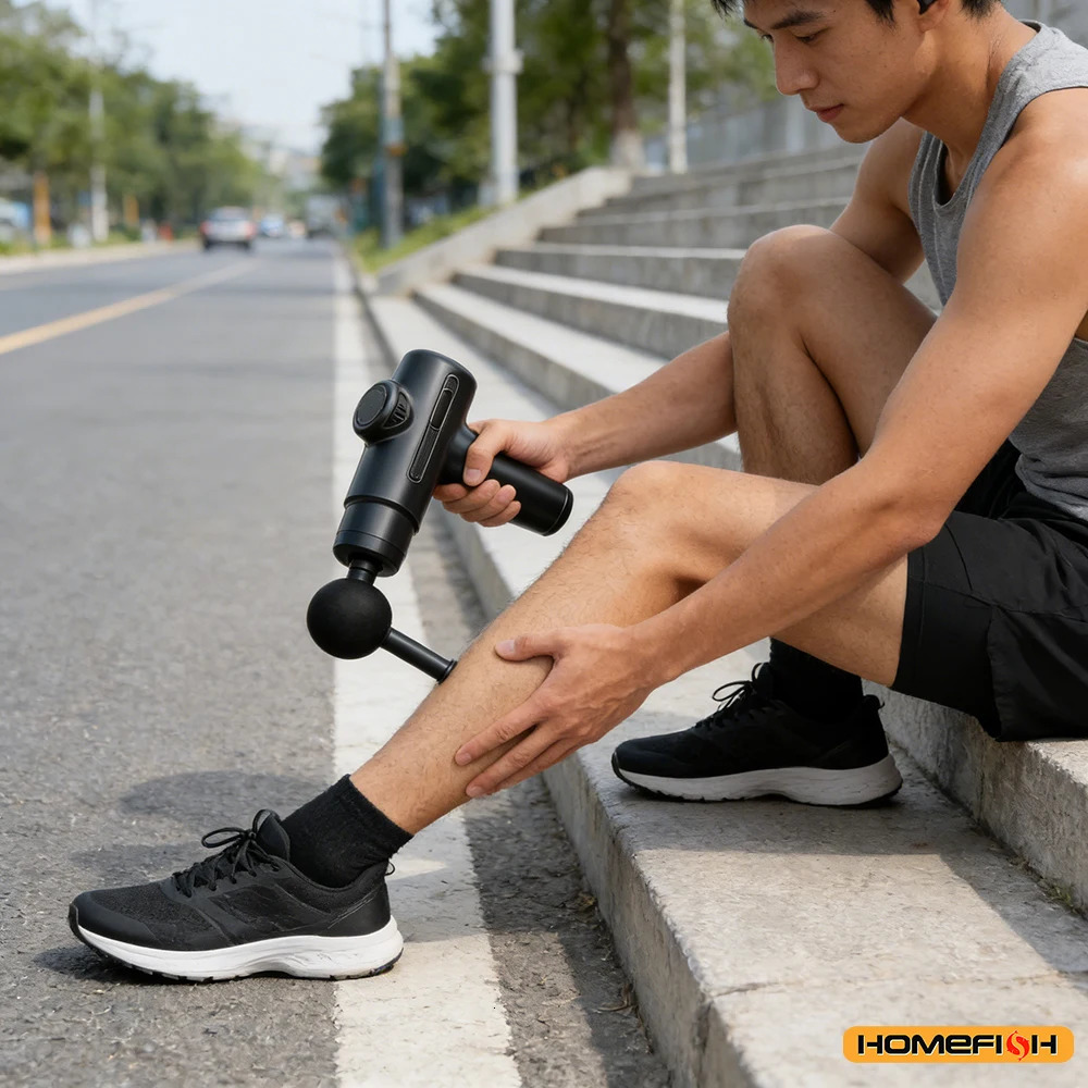 Electric Deep Tissue Massage Gun with 8 Interchangeable Heads for Arms Back Legs Full Body Portable Device for Sport 260515