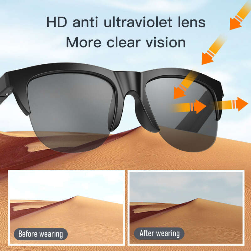 Premium F AI Bluetooth Smart Glasses Color Changing Lens UV Sun Protection Outdoor Eyewear CKS