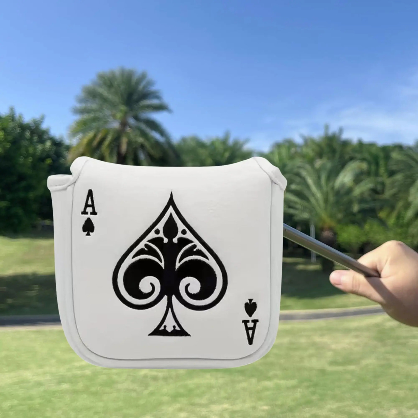 Golf Poker Ace White Mallet Putter Cover Funny Great Christmas Accessories for Men Golfers Dad 260514
