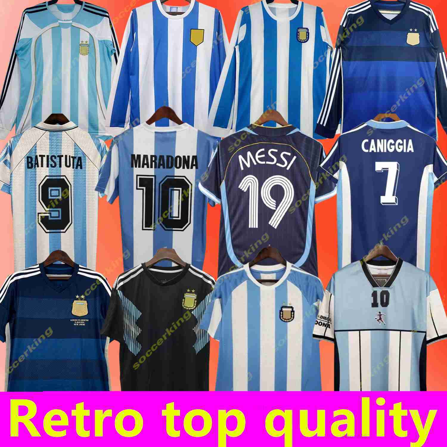 Argentina star Soccer Jerseys MESSlS Fans Player retro 78 86 94 96 00 01 06 10 MARADONA AIMAR DYBALA MAC ALLISTER DI MARIA MARTINEZ DE PAUL HIGUAIN me