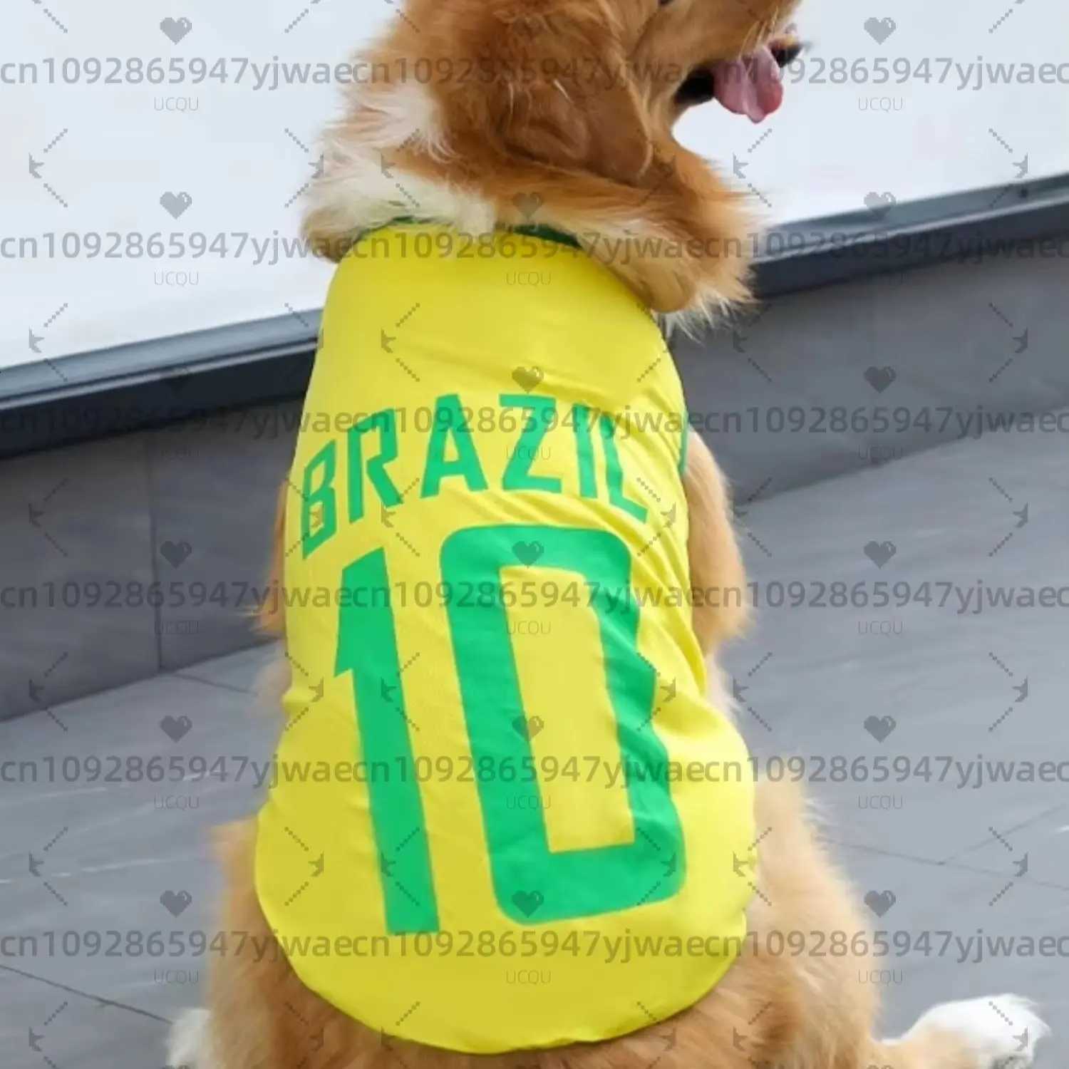 BRASIL NO10 Pet Dog VEST Soft Breathable Football Jersey Costume for Dogs Sports Team Fan Style Cfortable Cute Sportswear J260515