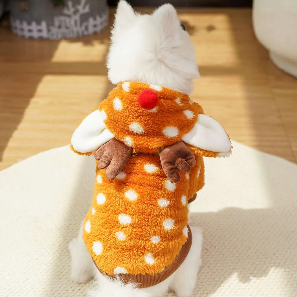 Chic Festive Outfit for Your Pooch: Soft & Warm Christmas Cat & Dog Garments HF41