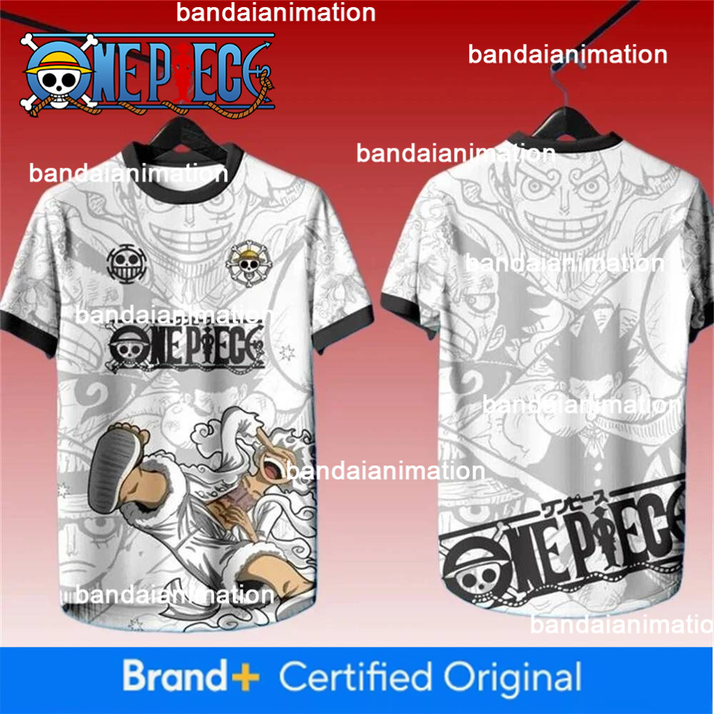 2026 New Football Jersey Japanese Anime Bandai One Piece Luffy Zoro T-Shirt Sporty Street Loose For Kids Adults Tops Clothing