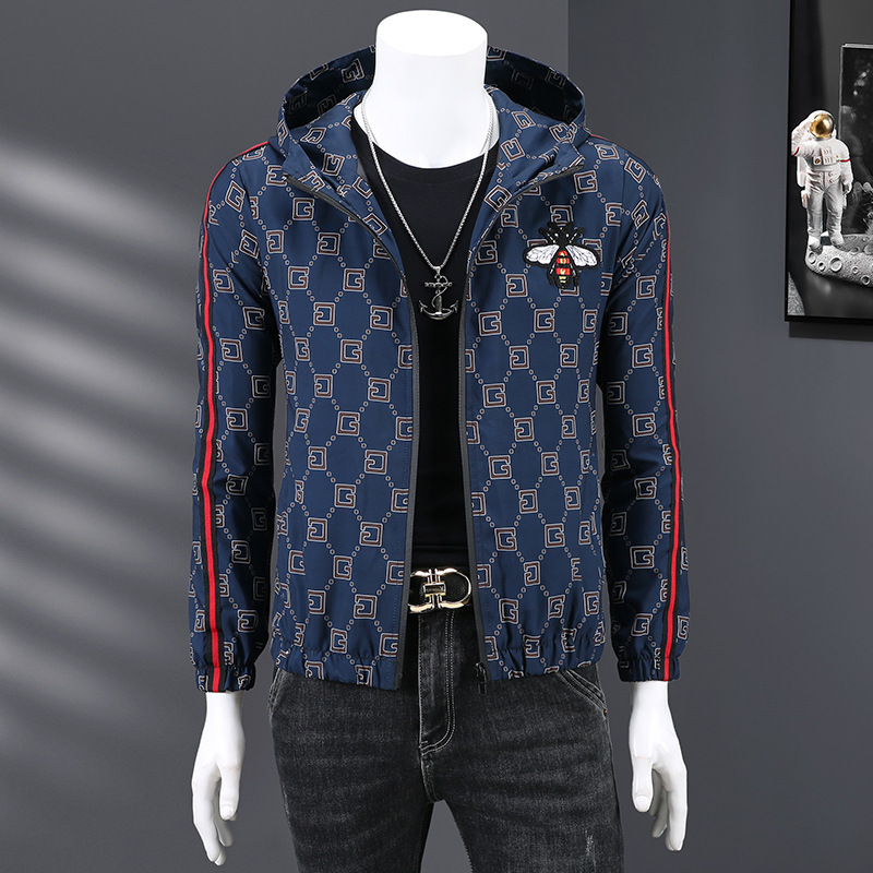 Designer Plus Size Men Spring Jacket Casual Men S Jacket With Hood Loose Oversized Trendy Top High Quality Classic Clothing