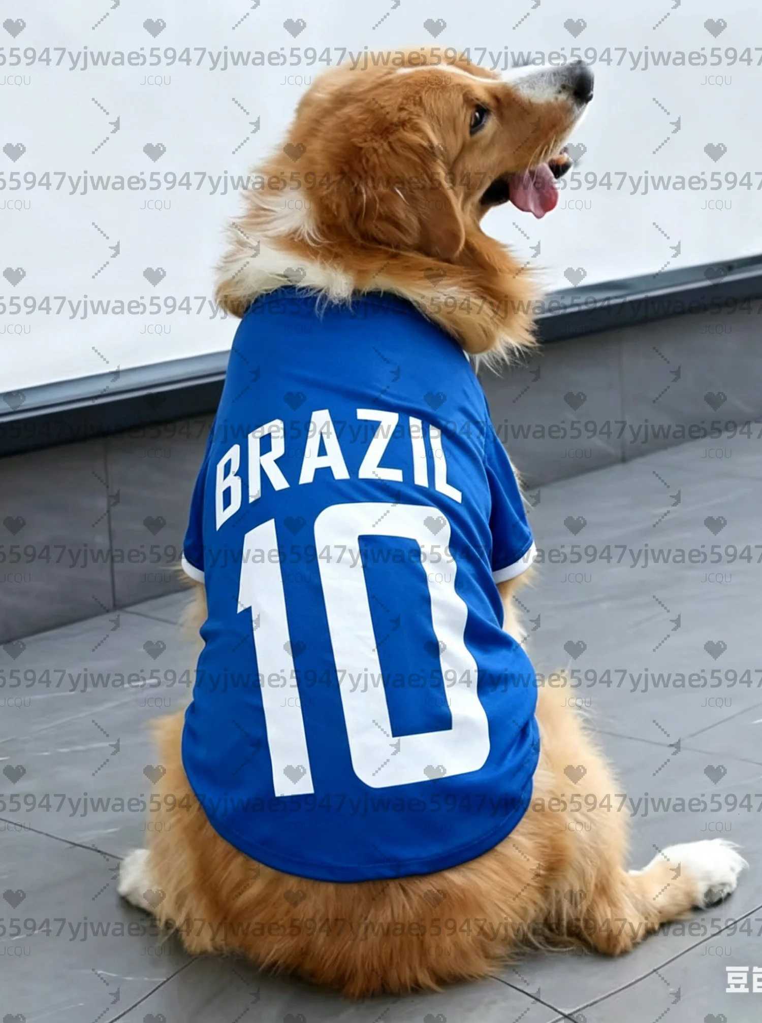 BRASIL NO10 Pet Dog VEST Soft Breathable Football Jersey Costume for Dogs Sports Team Fan Style Cfortable Cute Sportswear J260515