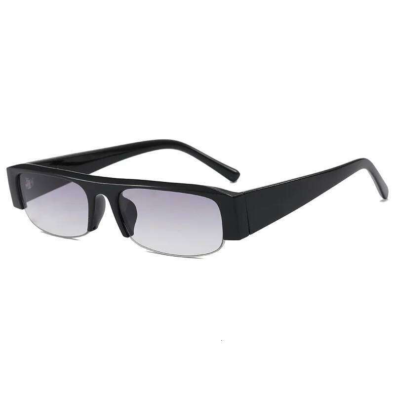 vintage half frame small square sunglasses for women new fashion clear eyeglasses ladies trendy gradient outdoor sun glasses 26Y0515 - view 6