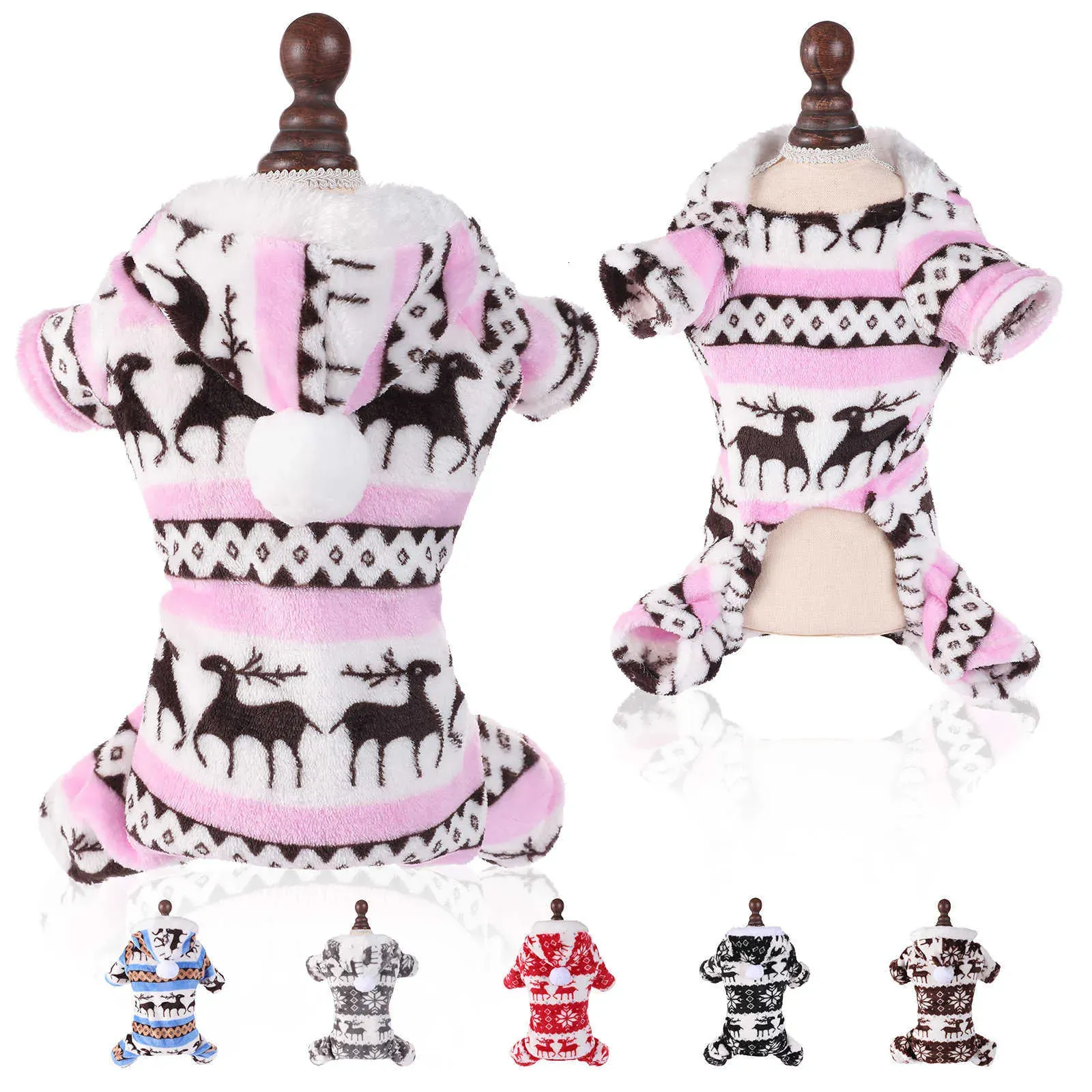 Stylish Pet Outfits: Insulated Wool Blend Pullover Garments for Small Animals HF46