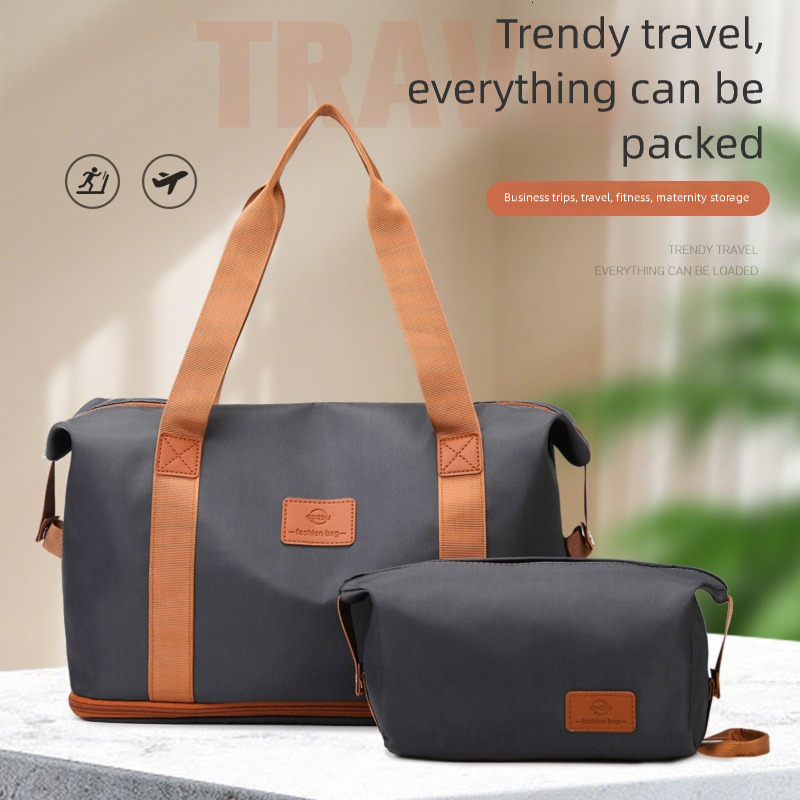Expandable Travel Duffle Bag Water Resistant Gym Weekender With Shoe Compartment Foldable Overnight Bag For Business Trip Gym Workout And Hospital Mat
