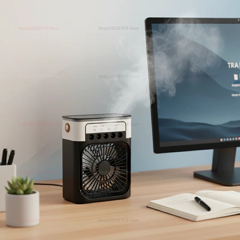 Portable 3in1 Air Humidifier Cooling USB fan Water mist Small refrigeration conditioner Mini Cooled Silent Cooler y260514banjia - view 5
