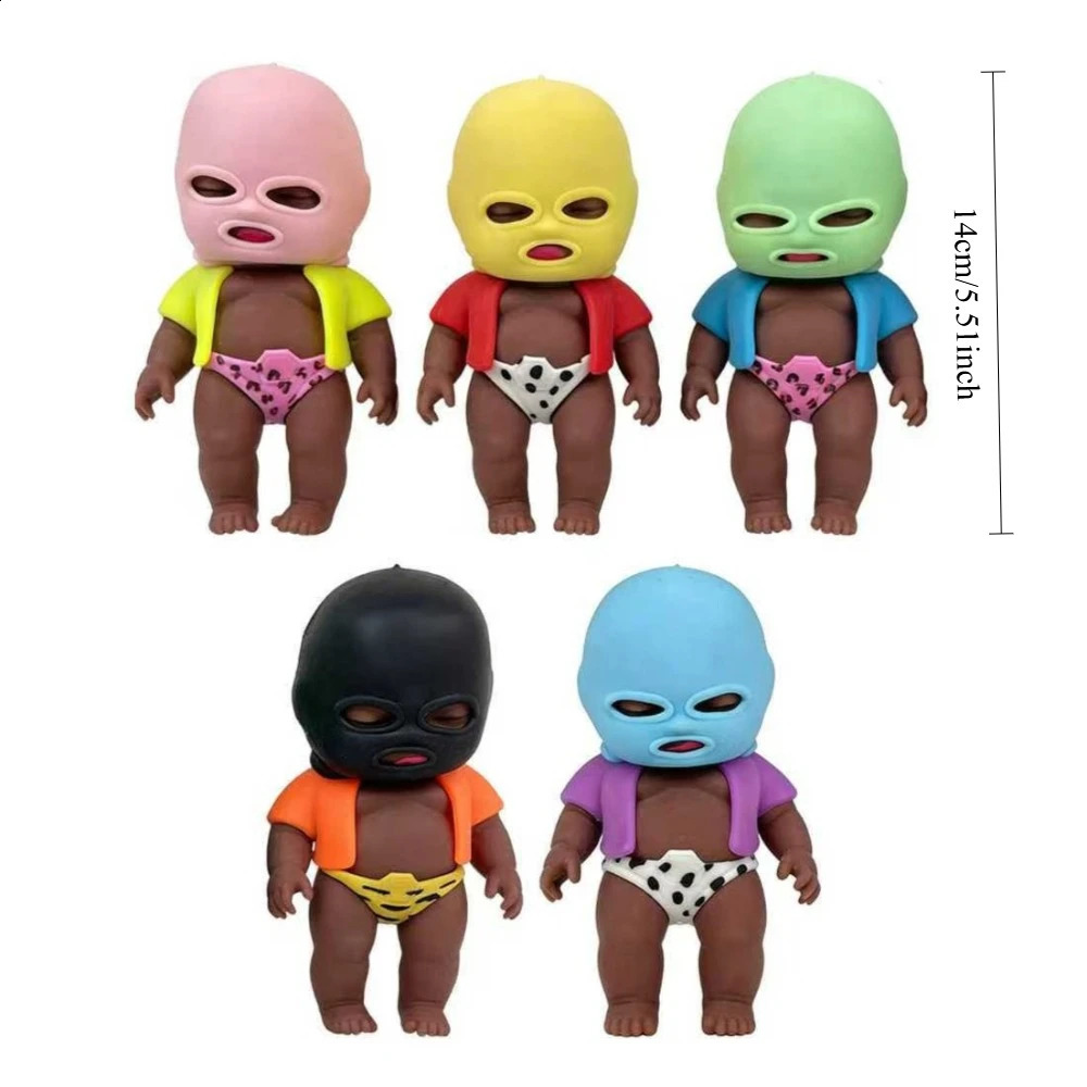 Decompression Black Doll Pinch Fun African Palm Small Doll Strange Interesting Funny Ugly Doll Ventilatory Toy Childrens Gifts 260511