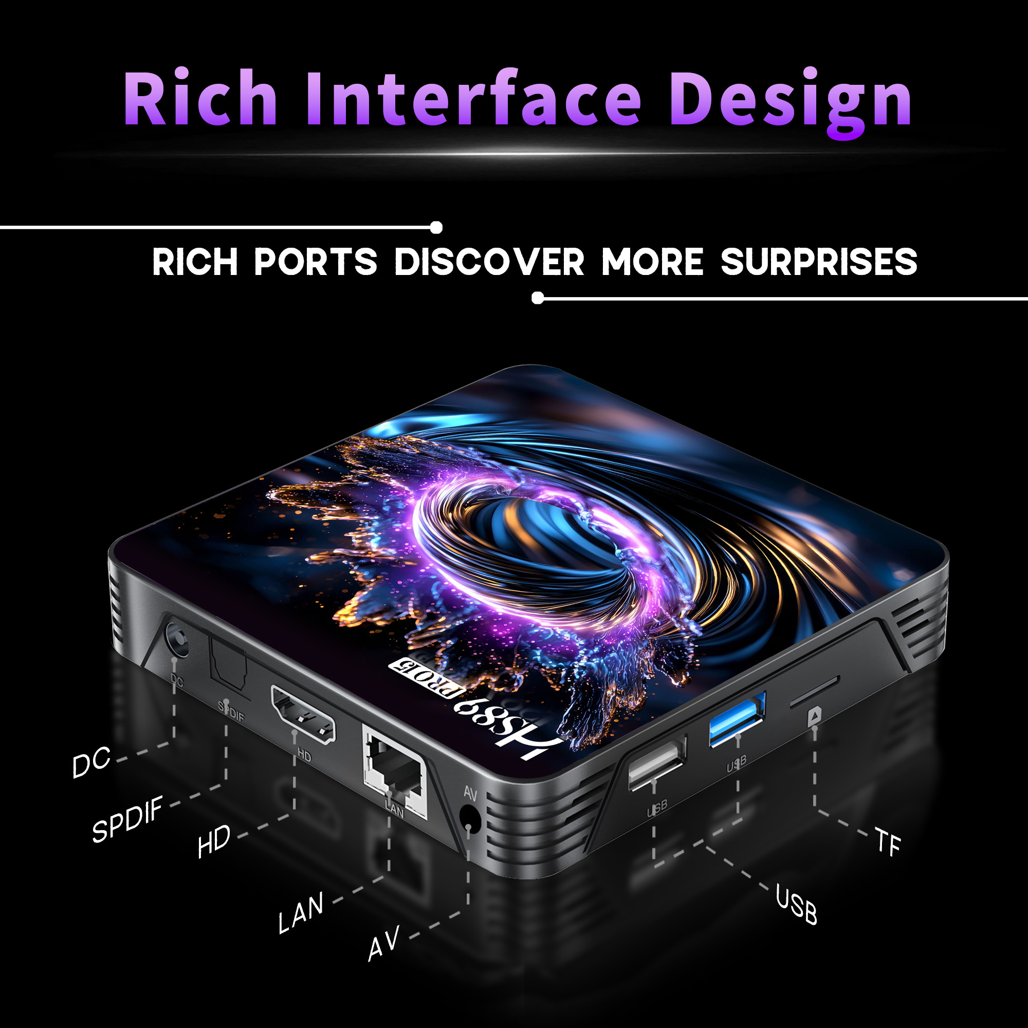 HS89 PRO 15 Smart TV BOX Android 14 Rockchip RK3539 4G32G 4K USB3.0 WIFI6 Set Top Box Media Player Android TV box 4G 32GB