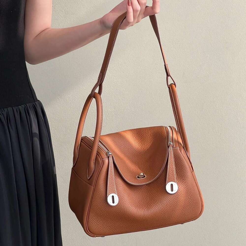 Women High End New Top Layer TC Leather Lindy Pillow Bag Shafie Thread Design Large Capacity Fashion Single Shoulder Crossbody Handbag SENYY
