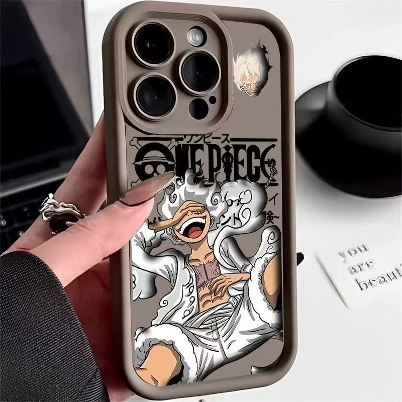 Five-tier Nika Luffy One Piece phone case suitable for Apple 15Pro, iPhone 16, anime 14, premium 13Pro
