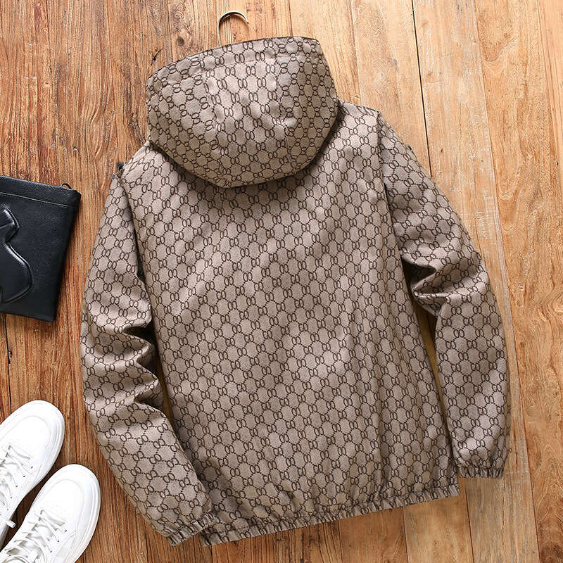 Luxury European Style Trendy Men's Jacket Autumn New Slim-Fit Simple Casual Hooded Stylish Handsome Coat For Men