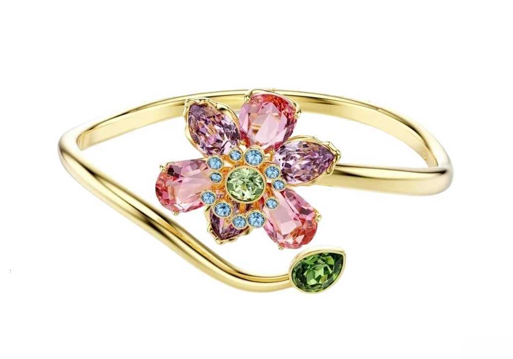 2025 Hot Selling High-end Floral Necklace Pendant Earring Bracelet Set Luxurious and Atmospheric Rainbow Color Matching Gift X260516 - view 6